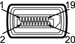 핀지정 DisplayPort 커넥터 핀번호연결된신호케이블의 20 핀면 1 ML0(p) 2 GND 3 ML0(n) 4 ML1(p) 5 GND 6 ML1(n) 7 ML2(p) 8 GND 9 ML2(n)