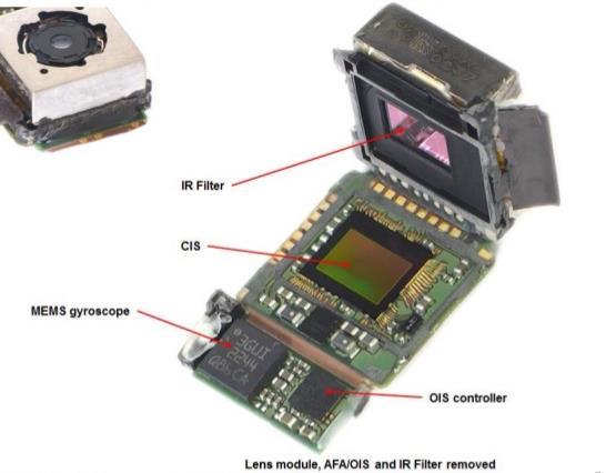 필터 이미지센서 자이로센서 OIS 컨트롤러 자료 : 업계자료, 한화투자증권리서치센터 [ 표34] 카메라모듈주요부분의구성및역할 용어 내용 설명 카메라모듈 (Camera Module) 렌즈, 액츄에이터, 필터, 이미지센서등의결합 - 렌즈를통해들어오는빛의신호를 RGB(Red, Green, Blue) 값의전기신호 ( 디지털신호 ) 로변환해스마트폰,