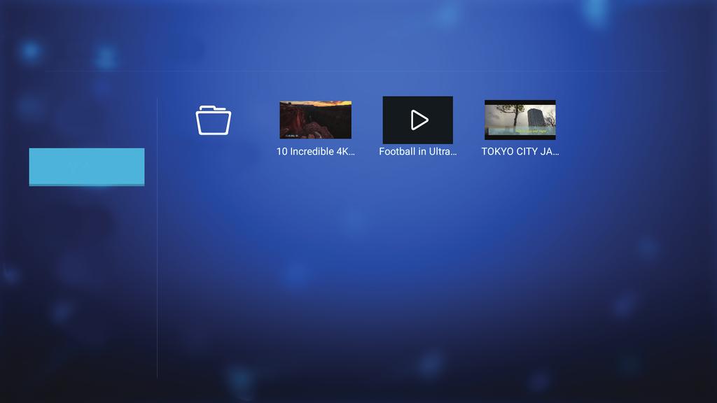 프로젝터 사용법 비디오 재생하기 1. 왼쪽 패널에서 Video를 선택하여 모든 비디오 파일을 찾아봅니다. 이동식 디스크 > Video 전부 Video 시스템 볼륨 I.