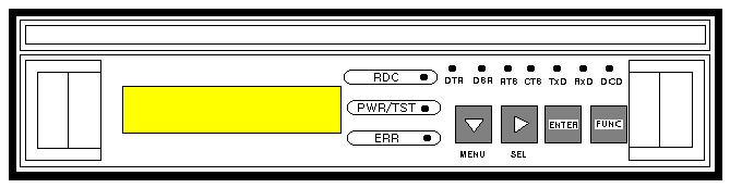제 3 장기능및동작 3.1 개요이장에서는 DSU 의기능과사용방법에관한일반적인사항을기술하고있다. 전면판및후면판표시, KEY 사용법그리고 LCD 표시기의 Message Tree 를전반적으로설명하였다. 3.2 전면판표시 DSU 의전면판에는 1 개의 LCD 표시기 10 개의 LED 표시기및 4 개의 KEY 가부착되어있다. [ 그림 3.1] DSU 전면판 3.2.1 LCD 표시기능이 LCD는 DTE Interface신호및 DSU의각종상태를표시한다.