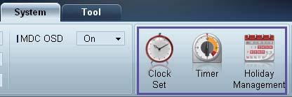 3 MDC 사용하기 Time Clock Set 선택된디스플레이의현재시간 (PC 의시간기준 )