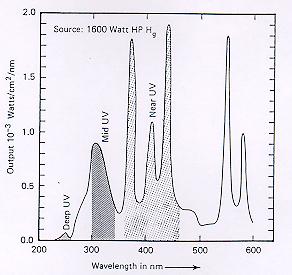 Light intensity(output) of Hg-lamp as a function of wavelength I-line G-line DUV Thompson, L. F.; Willson, C. G.; Bowden, M.