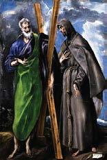 메트로폴리탄박물관이소장한 성안드레아 Saint Andrew 는스페인프라도미술관의 성안드레아와성프란치스코 에서안드레아성인만분리해복제한축소판으로, 엘그레코 (El Greco, Doménikos Theotokópoulos 1541-1614) 의작업장에서제자와공동으로제작되었다.