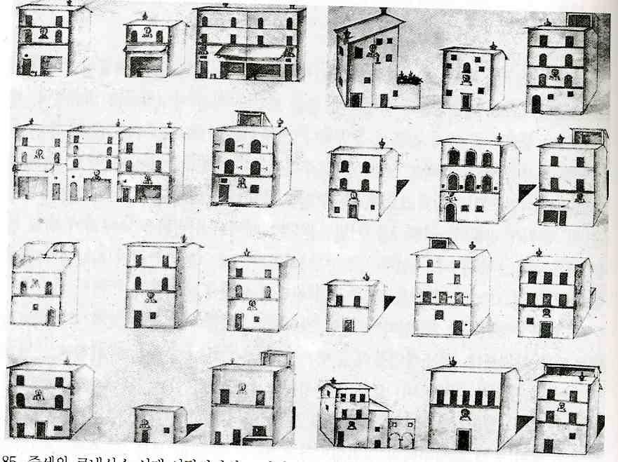Ⅲ. 서양주거의역사 22 중세도시주택의두유형 - 라틴계 & 게르만계 - 라틴계주택 : 이탈리아반도, 남부프랑스 (