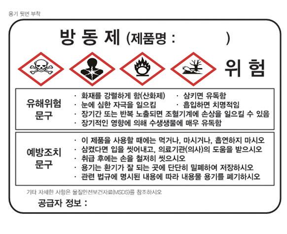 방동제경고표지