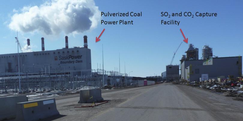 Boundary Dam 발전소는기존석탄화력발전소를청정석탄발전으로개조하는데있어연소후포집에의한이산화탄소저감을계획하고있다. 이미 520만달러의파일롯테스트를거치고상용화단계의 CO₂포집장치를 2014년에운영하는것을목표로하고있다.