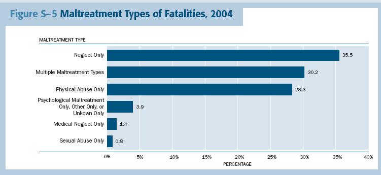 < 그림 Ⅲ-4> Maltreatment Type of Fatalities, 2004 출처 : U.S. Department of Health and Human Service(2005). Child Maltreatment 2004.