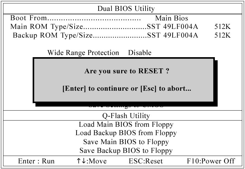 BISO 업데이트과정이완료되면, 아무키나눌러서 Q- Flash 메뉴로되돌아가십시오.