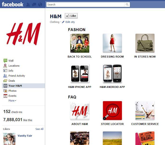 업종별페이스북팬페이지활용사례 _ 패션 페이스북, 떠오르는마케팅채널 ZARA H&M 패션브랜드의페이스북활용은다른업종에비해초기단계이지맊 ZARA, H&M