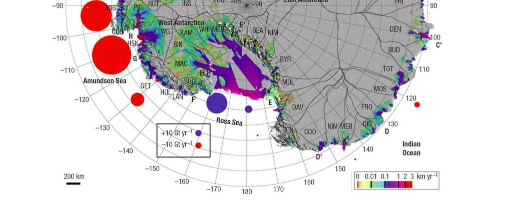 / 빙하증가 녹는정도는지역적편차가심하다 아문젠해 (Amundsen Sea)