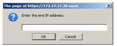 단일 IP 주소를필터링하려면, 시작 IP로같은 IP 주소를입력하십시오. 연속적인범위의 IP 주소를필터링하려면, 범위의끝숫자를입력하십시오. ( 예 : 192.