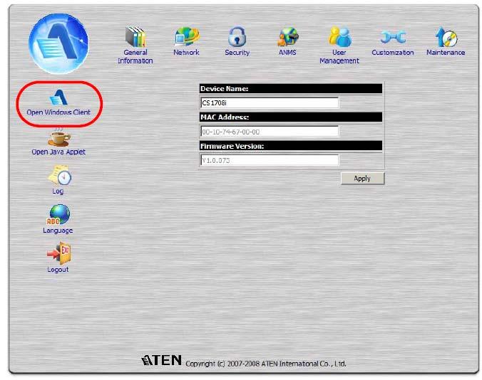 7 장윈도우클라이언트뷰어 시작 윈도우클라이언트뷰어는마이크로소프트인터넷익스플로어 (IE) 브라우저를사용하는경우에만 사용할수있습니다.