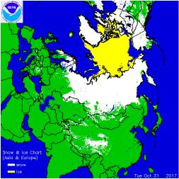 kr) 평년보다많은눈덮임 ( 파랑 )/ 평년보다적은눈덮임 ( 빨강 ) 눈덮임자료출처 : www.natice.noaa.