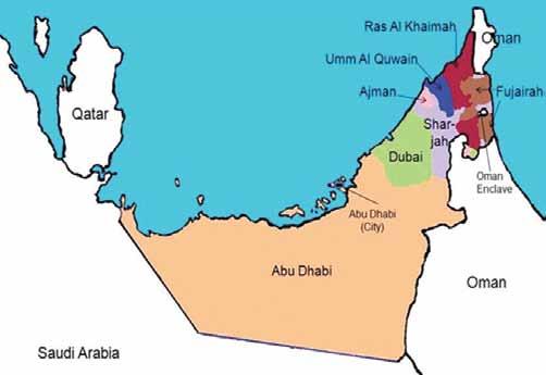 UAE 지도