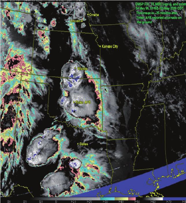 해외기술동향 가시 / 적외선영상을통해구름을관측한다. 각센서는 1,564 마일넓이의지역을스캔하고전체지구표면을약 12시간만에관측할수있다.