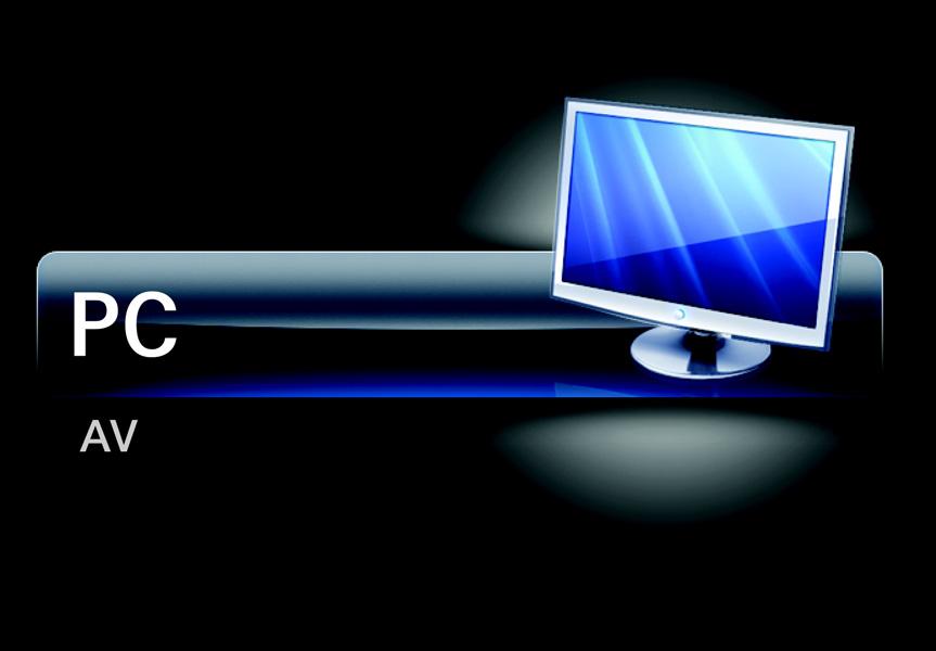 3-4 화면조정메뉴 (OSD:On Screen Display) 사용하기 화면조정메뉴 (OSD:On Screen Display) 구조 상위메뉴 하위메뉴 입력소스 PC AV 내부메모리 / USB / 문서동영상사진음악설정 MicroSD 카드 3-4-1. 입력소스 PC 프로젝터에연결된 PC 의화면을볼수있습니다.