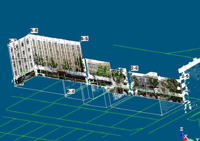 레이져에의한정밀 3차원스캔을하였으며현황측량으로데이터를취득하기어려운지점 ( 교회철탑, 불규칙한건물외벽등 )