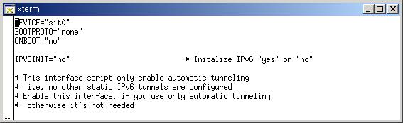 IPv6 포럼코리아기술문서 2001-004 /etc/sysconfig/network-scripts/ifcfg-sit0 2.