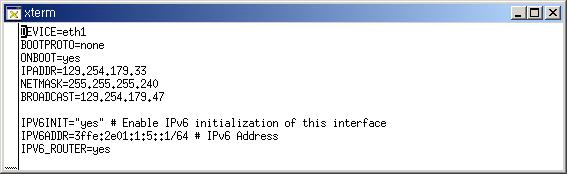 /etc/sysconfig/network-scripts/ifcfg-eth0 /etc/sysconfig/network-scripts/ifcfg-eth1 eth1은새로운 IPv4/IPv6 서브넷을구성하는데