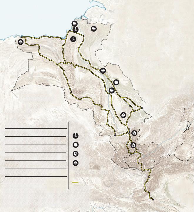 그림 3-6. 중국ㆍ파키스탄경제회랑 (CPEC) 개발협력계획 Kashgar Spending on projects EST.COST, SECTOR IN BILLIONS Energy $33.79 Road 5.90 Rail 3.69 Mass transit in Lahore 1.60 Gwadar Port 0.