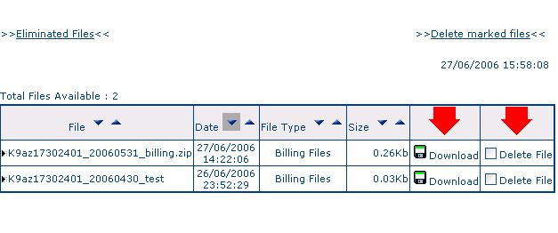 FILES Download File 이름 2006 년 5 월 4 주기빌링파일, 압축파일임 KEB 에서매주기송부하는대리점의 Billing 파일이름형식 KRaz173XXXXX_YYYYMMDD _billing.