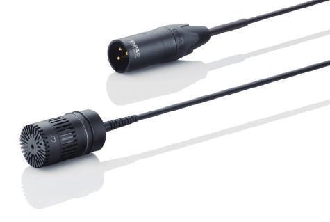 4011E Cardioid Microphone, Active Cable Rear or side cable d:dicate 4011E 단일지향성마이크로폰은확연한연동성과적은노출그리고무대, 녹음실, 방송현장에서고품질지향성스팟마이크로완벽합니다.