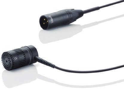 4018E Supercardioid Microphone, Active Cable Rear or side cable d:dicate Recording Mics 초지향성의 d:dicate 4018E 초지향성마이크로폰은눈에띄지않으면서간편한장착성을제공하며음향적으로뛰어난성능을제공합니다.
