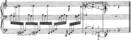 58 피아노음악연구 마디 76에서시작되는클로징카덴차는오프닝과아주유사하다. 마디 78에서의식적으로다시한번 <G # > <G-natural> 을되새기며마디 79를거쳐 A로의해결을보여준다. 이부분에서스트라빈스키가종지를끝내는방법은 Serenade in A 의첫세개의악장에서의방법과모두똑같다.