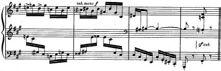 1920 년대스트라빈스키의피아노탐구와그결정체 <Serenade in A> 61 마디 53부터시작하는 Section III은두개의프레이즈로구성되며첫번째프레이즈 (mm.
