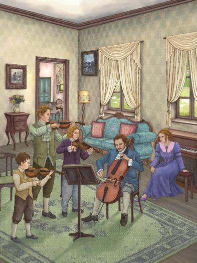 지는그에게바이올린을가르쳤고, 형은그에게피아노를가르쳐주었다. 그가족은음악을매우좋아해서프란츠는 13살의나이에자기와아버지, 그리고형제들이함께연주할최초의현악 4중주곡을썼다. p.
