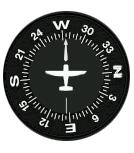 5.2. Compass(Heading Indicator) Compass 는현재비행기가진행하고있는방향을가르킨다. 각도의출발점은북 (000) 이며, 시계방향으로각도가 증가하여북 (360) 에서끝난다. 그러나계기판에는끝에숫자가빠져있으므로읽거나말할때는끝에 '0' 을붙여준 다. 아래의계기는서쪽 (275 도 ) 를지시하고있다.