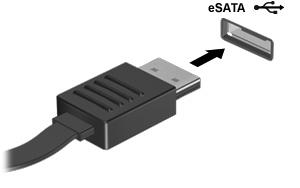 esata 장치사용 esata 포트는 esata 외장하드드라이브와같은고성능 esata 구성요소 ( 선택사양 ) 를연결합니다. 일부 esata 장치에는지원소프트웨어가추가로필요할수있으며일반적으로이러한소프트웨어는장치와함께제공됩니다. 장치별소프트웨어에대한자세한내용은제조업체의지침을참조하십시오. 주 : esata 선택사양인 USB 장치도지원합니다.