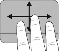 반대로회전하려면오른쪽집게손가락을 3 시에서 12 시방향으로움직입니다. 참고 : 회전은기본적으로비활성화되어있습니다.