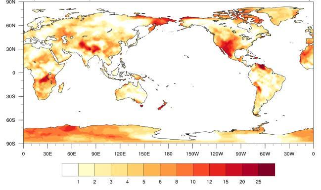 강수량등의기후요소가평년 (1981~2010년) 에비해현저히높거나낮은수치를나타내는극한현상 퍼센타일 : 평년기간같은월에발생한기온을비교하여작은순서대로몇번째읶지나타내는백붂위수