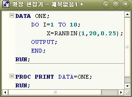 75 EXAMPLE: 이항분포 0개의사지선다형문제를찍을때맞는개수데이터를 0개뽑아보자 ( 생성 ). seed는 로하자. 사지선다형문제를찍을때맞을확률은 /4, 틀린확률은 3/4이고결과는맞거나 () 혹은틀리거나 (0) 이다. 그러므로모수 ( n = 0, p = / 4 ) 이항분포에서데이터를 0개뽑으면된다.