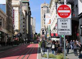 미국샌프란시스코 (San Francisco) ➍ ➎ ➌ ➌ Powell Street 역에서유니언스퀘어로이어져통행이많은구간 ➍