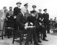 Roosevelt and Winston Churchill aboard HMS Prince of Wales in 1941 U.S. Naval Historical Center https://en.wikipedia.