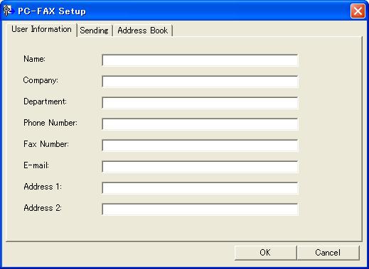 Brother PC-FAX 송신소프트웨어 (FAX-2940) b 팩스머리글및표지를만들려면이정보를입력합니다.
