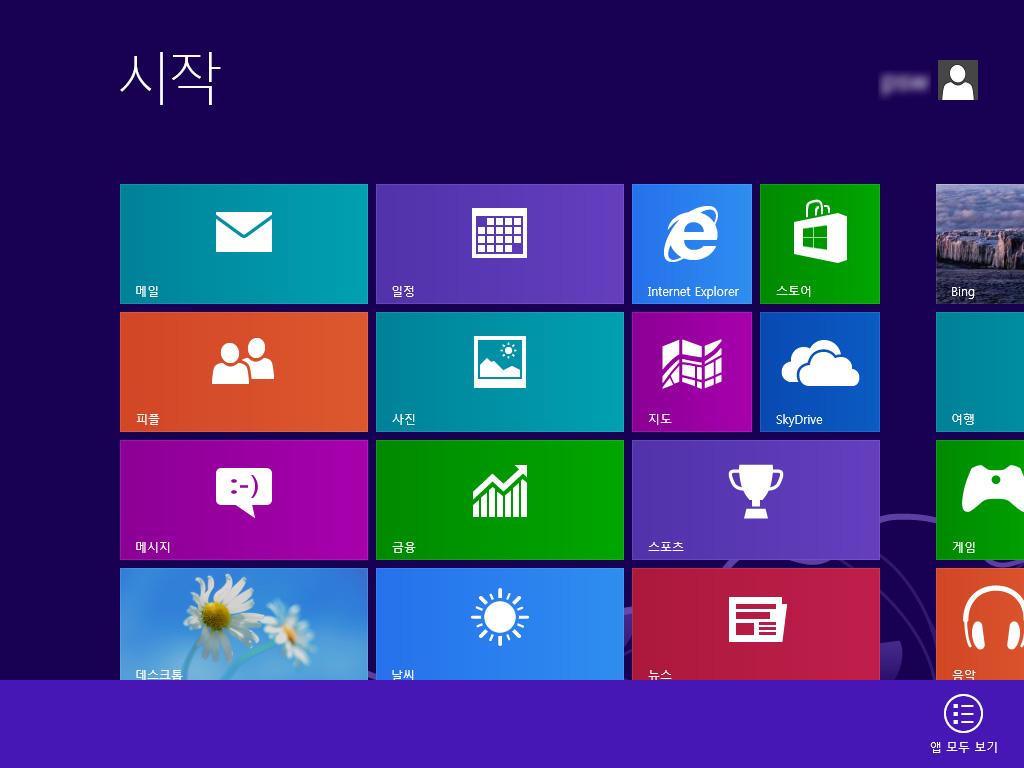 시작하기전에 Windows 8 사용자주의사항 앱모두보기화면에서 ScanSnap 애플리케이션을시작하거나제어판을표시할수있습니다.