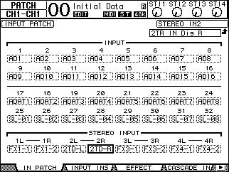64 5 장 자습서 3 STEREO INPUT 섹션의 2L 파라미터박스에커서를놓고파라미터휠을돌리거나 [INC]/[DEC] 버튼을눌러 "2TD L" 을선택한후 [ENTER] 를누릅니다. 4 동일한방법으로 STEREO INPUT 섹션의 2R 파라미터박스에커서를놓은후 "2TD R" 을선택합니다.