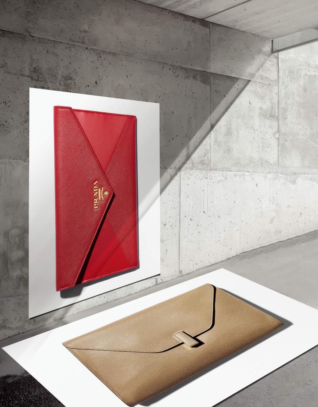 FASHION editor Kim Ji Duk photographer Jung Won Young (from top) saffiano calf leather envelope motif with inside pocket