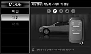 6. AV MODE 화면에서차량설정을선택하여터치하신후다음의그림에따라해당화면을터치하십시오. 9.