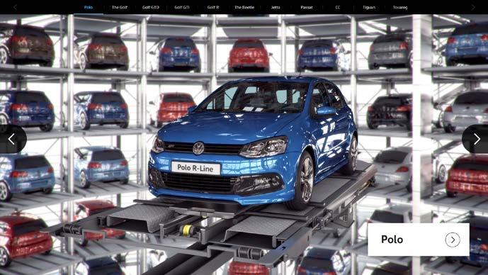 Volkswagen Digital Showroom Microsite Client Date 2015 Role Web page, Tablet PC Overview Full 3D