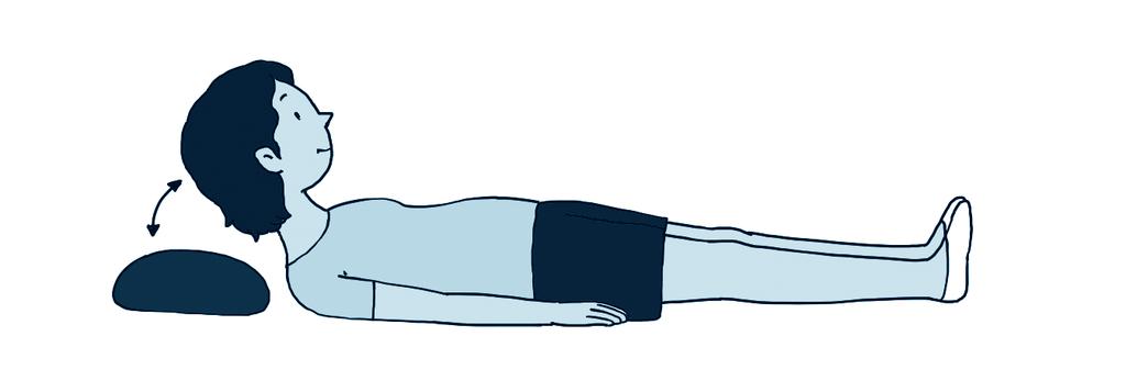 운동 3 : 산후제 3 일부터시작 베개를베지말고반드시누워서머리를들어턱이가슴에닿도록한다. 이때몸의다른부분은움직이지말아야한다.