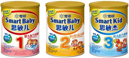 2014 제 44 호유가공정보 일본, 유키지루시메그밀크 Smart baby 1 Smart baby 2 Smart baby 3 유키지루시메그밀크社가중국광둥성에서발매한제품이다. 동사는아시아지역에서말레이시아, 태국, 홍콩, 대만, 일본등 5 개국에서분유를판매하고있다. 동사는 50 년넘게아시아인의모유를연구해왔으며, 모든분유제품을호주에위치한자사공장에서제조하고있다.