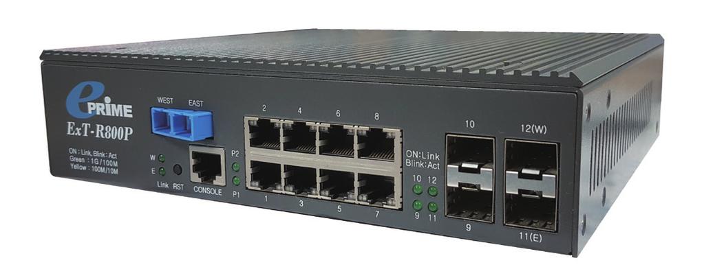 전송장비 이프라임 주요사양 ExT-R800P 인터페이스 Service Capacities 2port 1000Base-X 지원 4port 2.