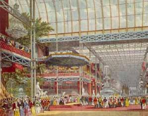 1851 년영국런던에서열린세계박람회유리로지은전시실에산업