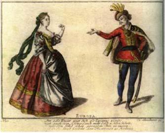 19 세기왕정복고시대헝가리여성복식에나타난민족주의특성 69 Fig. 14. Hungarian Noble Couple in 1700s.