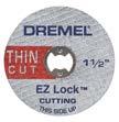 1mm 다이아몬드원형날 절단 / 단단한소재용 SC 545 - EZ Lock 다이아몬드휠 SC 402 주축과사용 (