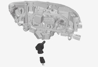 10 정비와서비스 램프교체 - 보조상향전조등 보조상향전조등전구는전조등의큰커버안쪽에위치합니다. 참고 제논전조등 * 에적용됩니다.